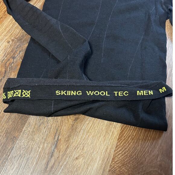 FALKE Black Skiing Wool Tec Men's Base Layer Top Long Sleeve Size Medium - Picture 7 of 8